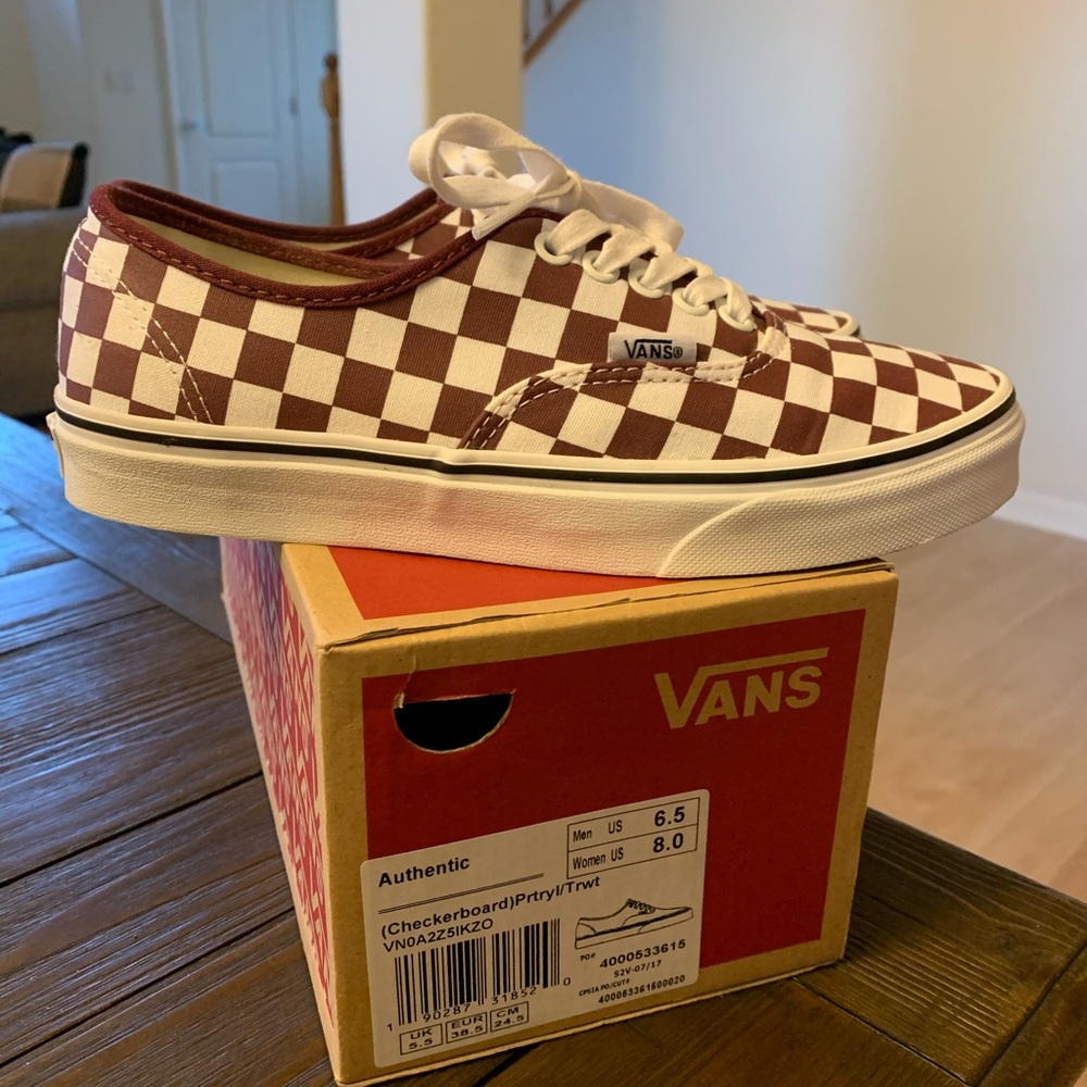 Vans Authentic Checkerboard Port Royale/True White